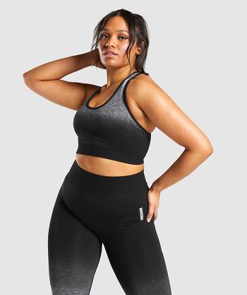 Gymshark Adapt Ombre Seamless Ženske Sportski Grudnjak Crne Crne | HR 3306AHK